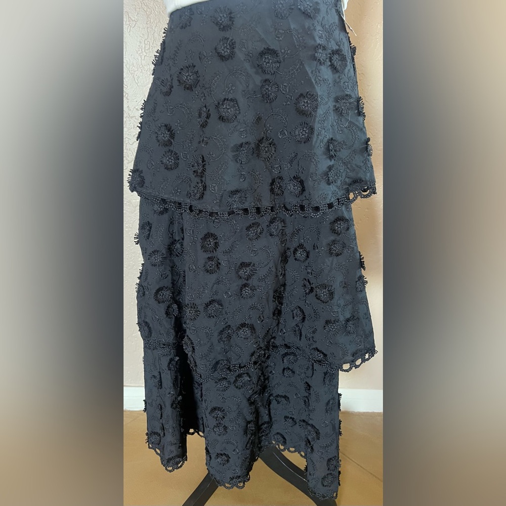Farm Rio 3D Flower Tiered Midi Skirt - Picture 6 of 12